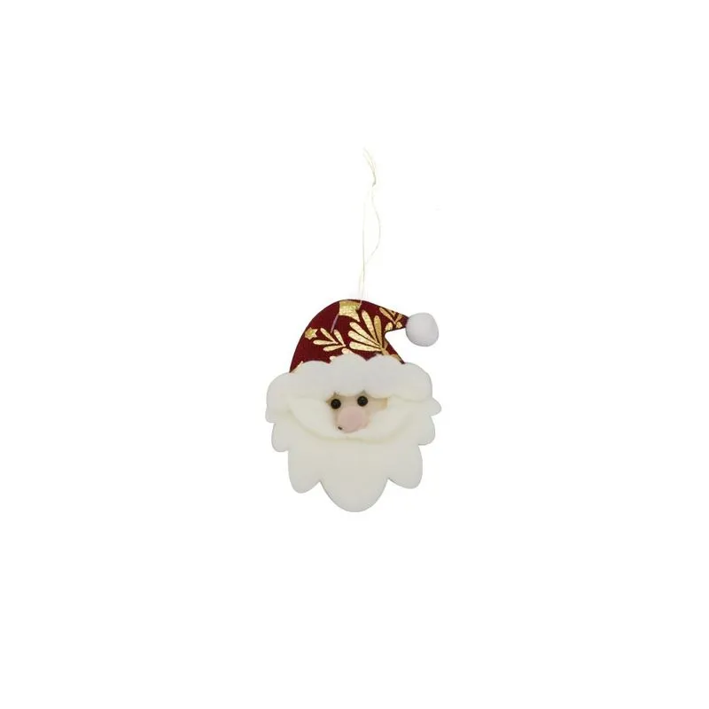 Enfeite de Natal Rostinhos Le de Feltro Vermelho - Item Sortido