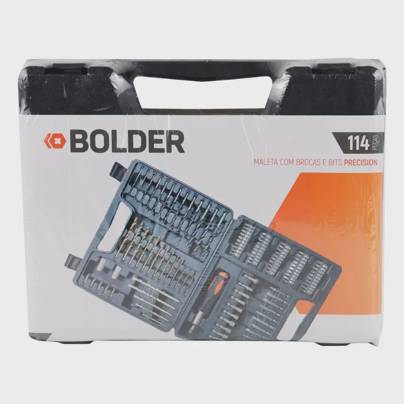 Maleta de Brocas e Bits 114 Peças Precision Bolder