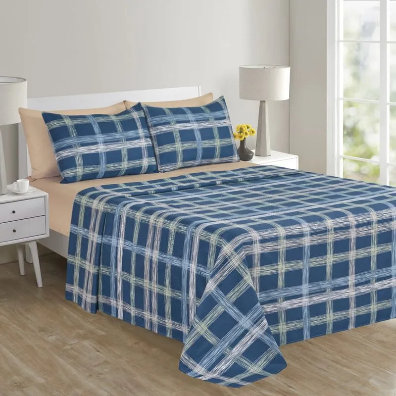 Jogo de Cama Queen Cazza Ivory Geo em Microfibra Estampado - Item Sortido