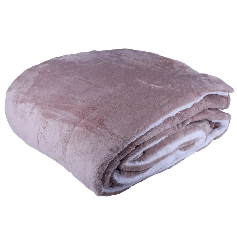 Manta Casal Sherpa 180x220cm Fuji Cazza Bege
