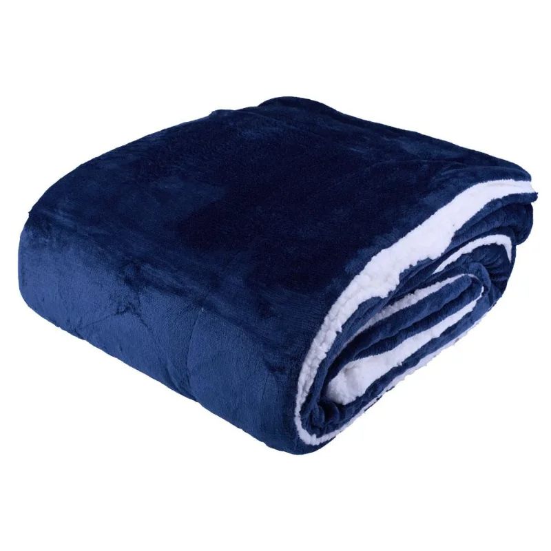 Manta Queen Sherpa 220x240cm Fuji Cazza Azul