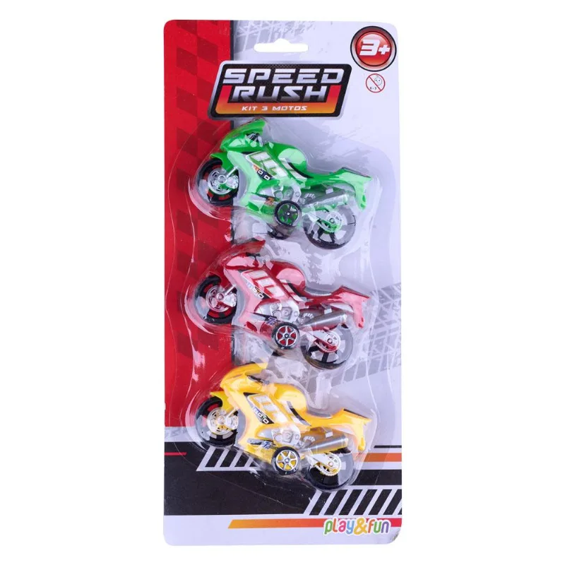 Kit com 3 Motos Drive Racing Play&Fun Kit 3 Motos Drive Racing Play&Fun