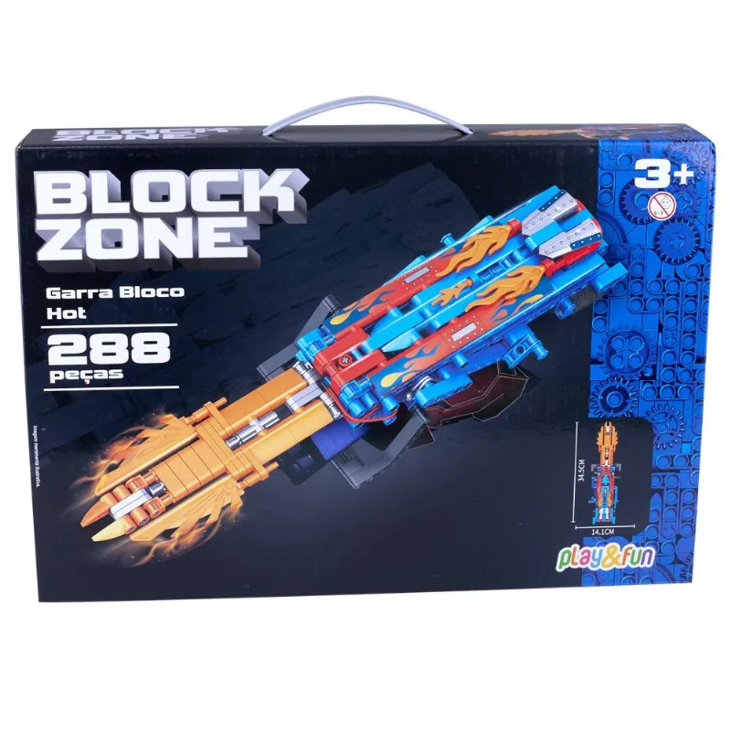 Garra Bloco Hot 288 Peças Play&Fun Action Race