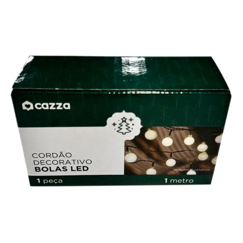 Cordão Decorativo Bolas Led 1m Cazza