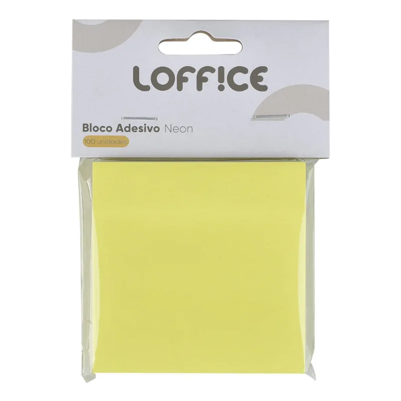 Bloco Adesivo 100 Folhas Neon Loffice Sortido