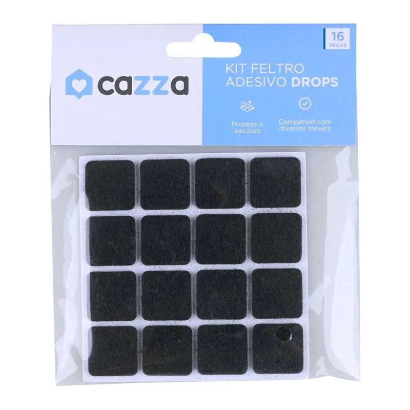 Kit Feltro Adesivo Drops 16 Peças Cazza