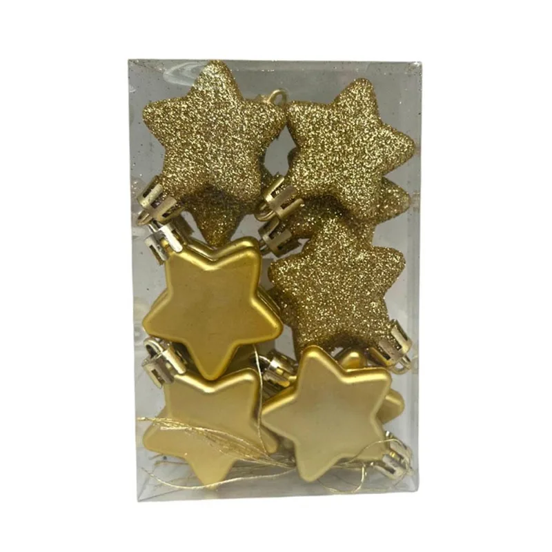 Kit Estrelas de Natal com 12 Unidades Cazza Dourada
