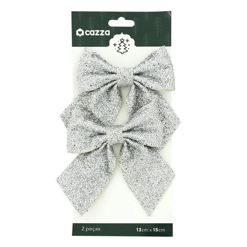 Kit Lacos 13x15cm com 2 Unidades Prata Cazza CV255347