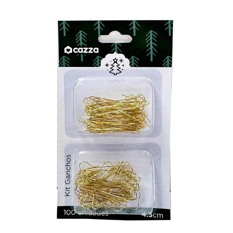Kit Gancho Natal 100un Vd Cazza Cv265729