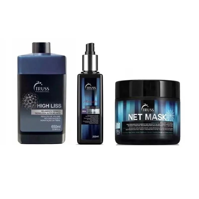 Truss High Liss Selagem Térmica E Net Mask 550g E Amino Lipo