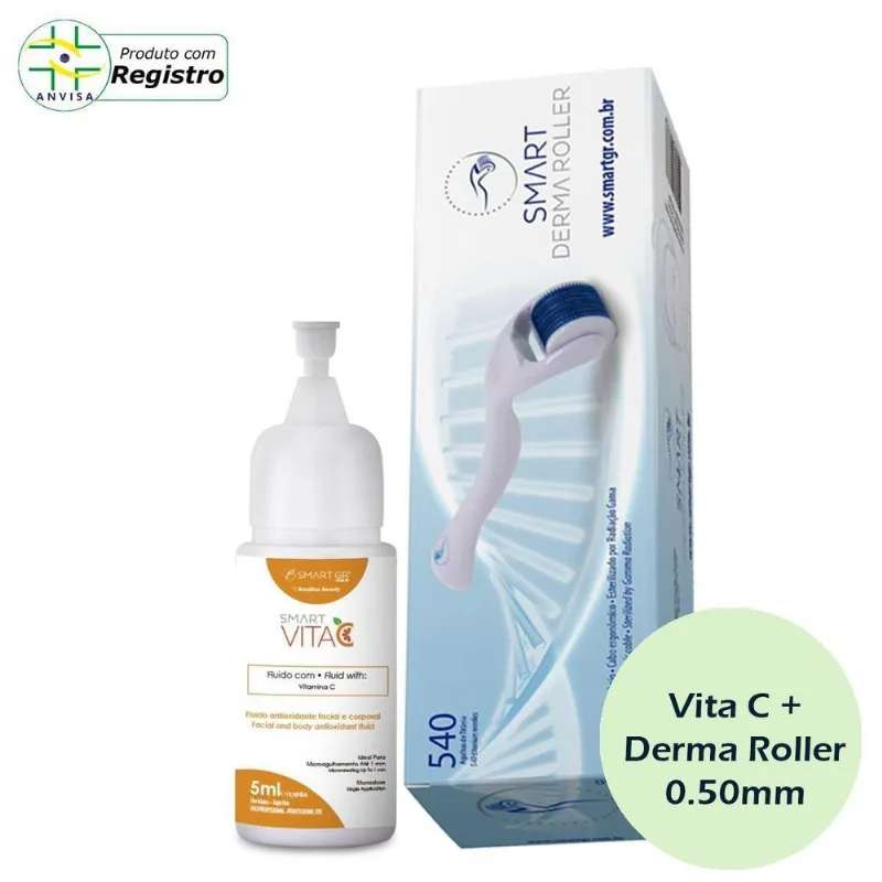 Kit Smart Gr Vita C + Derma Roller 0,50mm - Antioxidante