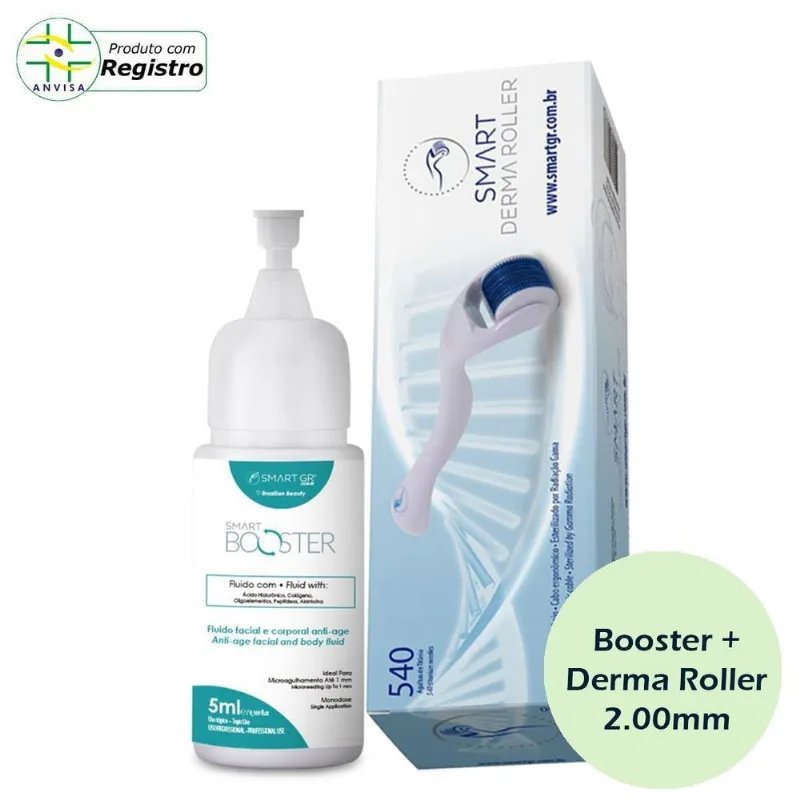 Kit Gr Booster + Derma Roller - Renovação E Estimulação