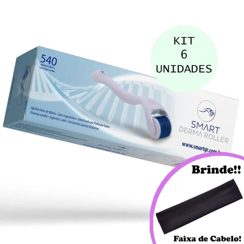 Derma Roller Smart Gr 2,00mm Com 540 Agulhas - 6 Agulhas