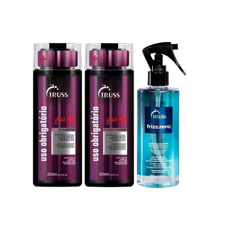 Truss Sh + Cond Uso Obrigatório Plus 300ml Cd + Frizz Zero