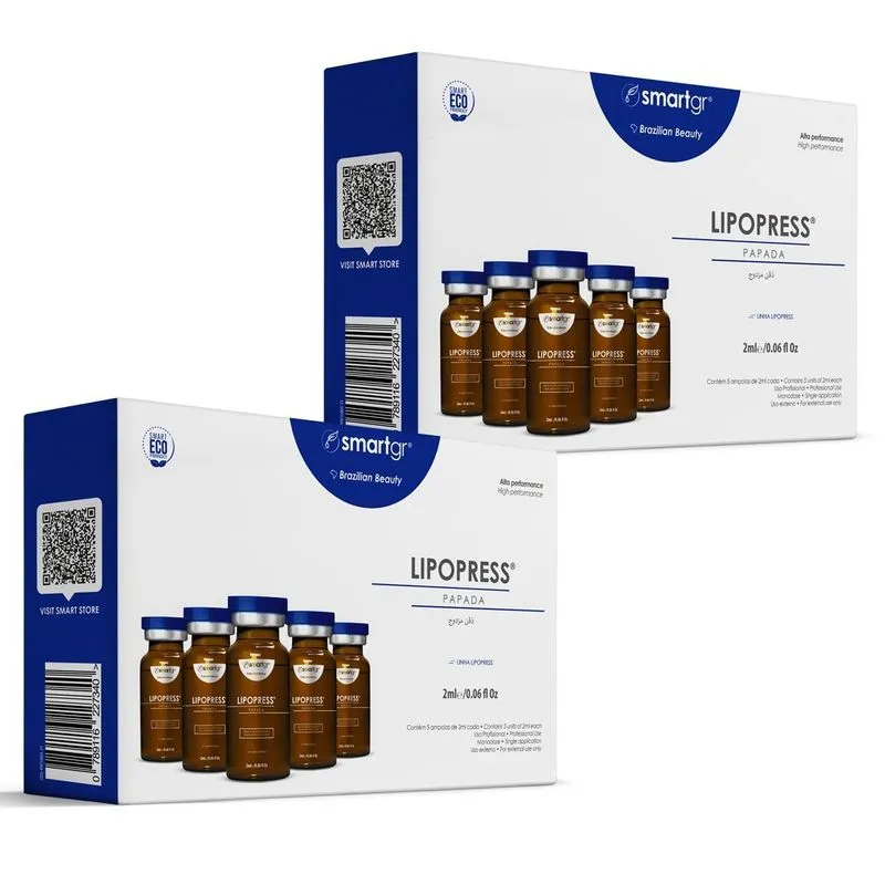 Fluido Lipo Smart Gr Papada 2 Caixas - 10 Unidades 2ml Cada