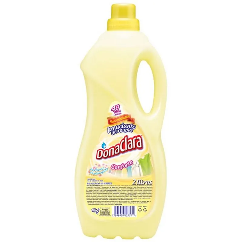 Amaciante Conforto Amarelo Dona Clara Suave 1 Unidade 2 L