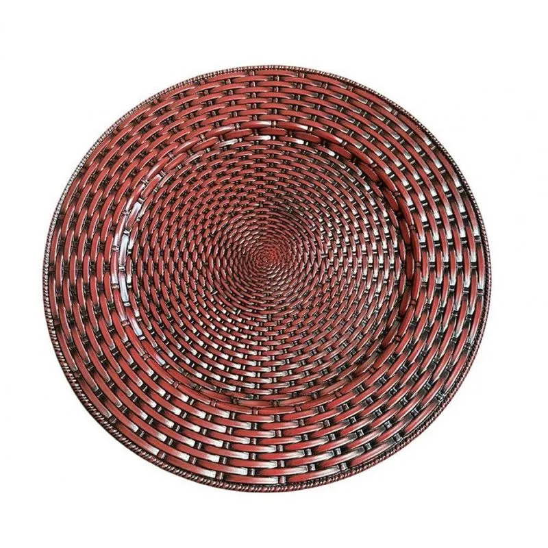 Jogo 12 Sousplat Trançado Modelo Vime 33 Cm - Paramount