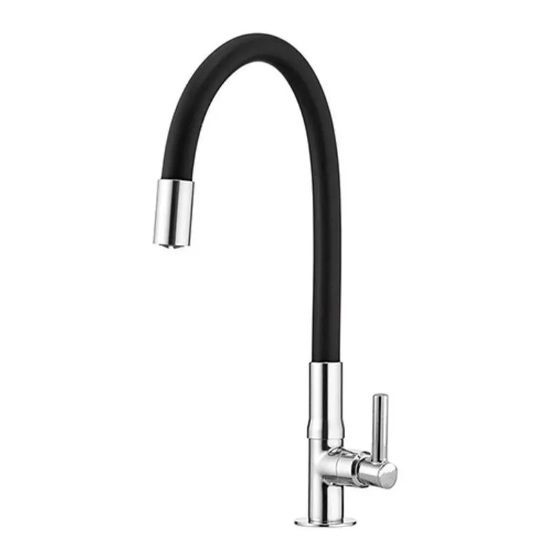 Torneira De Cozinha C29 1/4 De Volta Para Bancada Em Metal Bica Giratória Preto Bognar