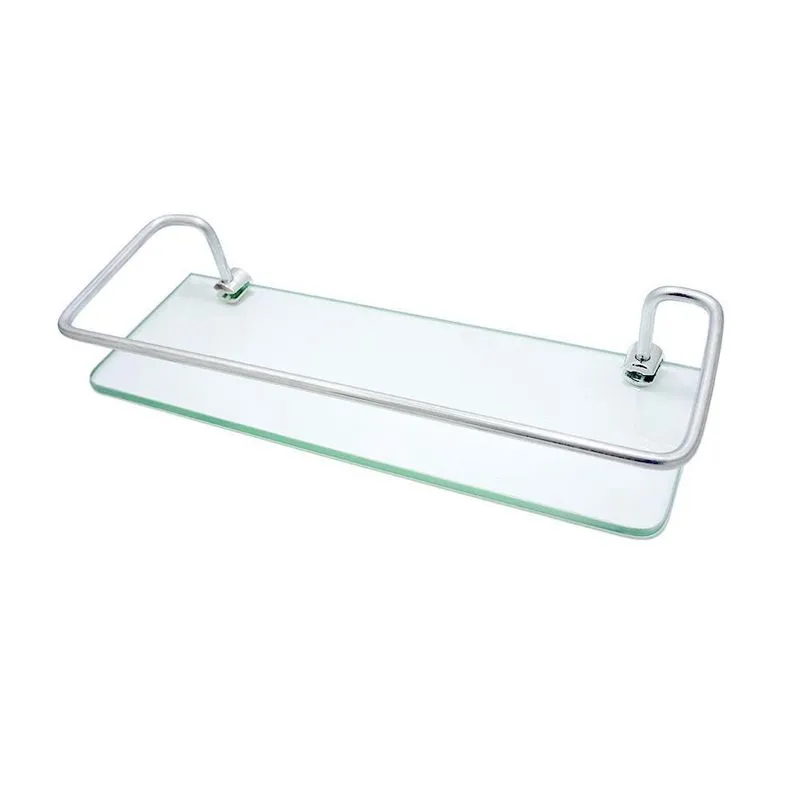 Acessório Banheiro Porta Sampoo Vidro Com Proteção Luxo 30Cm