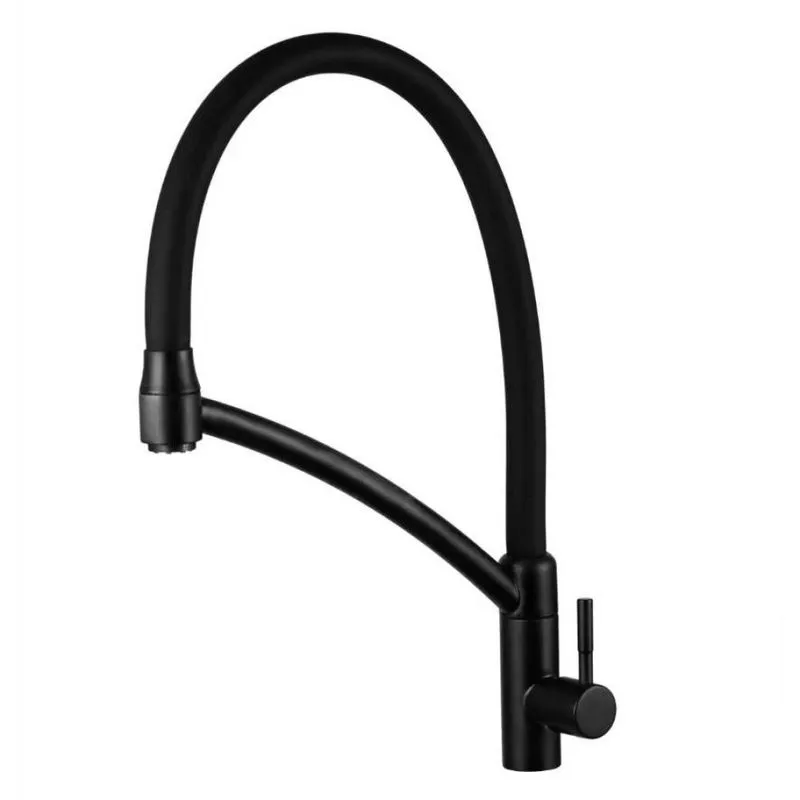 Torneira para Cozinha Mesa Metal Bica Alta Preta Arcos 1/4V DN15 Bognar Torneira para Cozinha Mesa Metal Bica Alta Preta Arcos 1/4V DN15