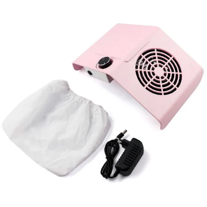 Coletor De Pó Aspirador Sugador Unha Gel Profissional Rosa