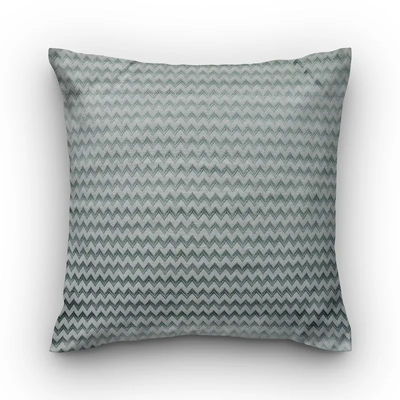 Capa De Almofada Vivain Geométrico Shantung Chevron Verde