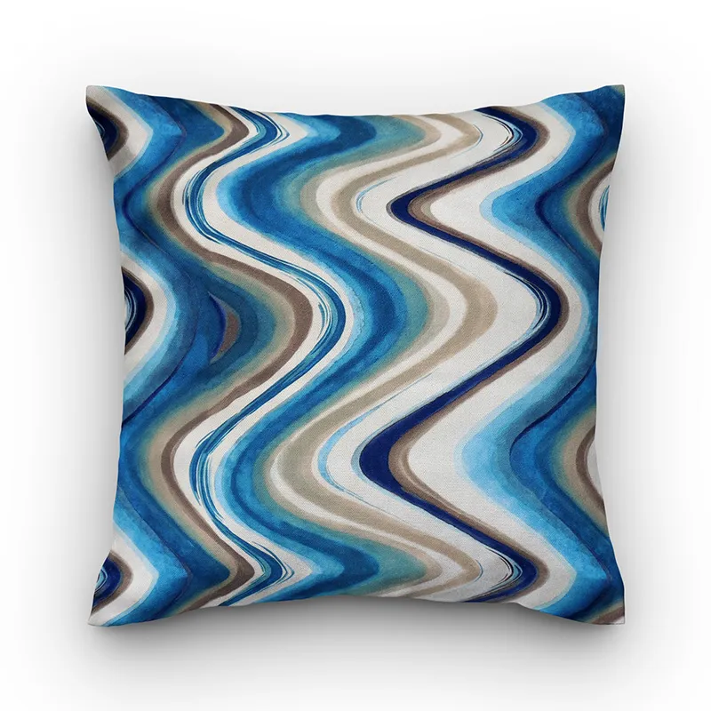 Capa De Almofada Vivain Geométrico Veludo Ondas