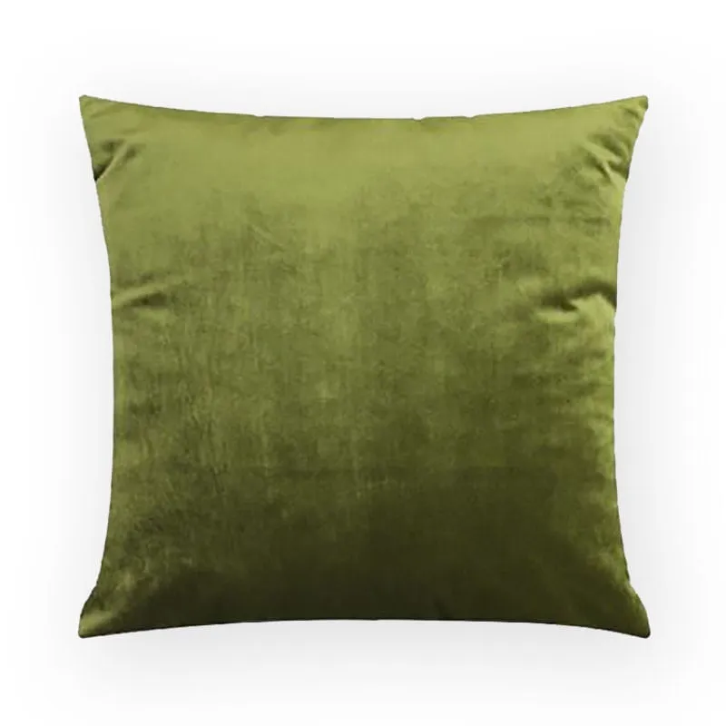 Capa de almofada VivaIN liso veludo verde