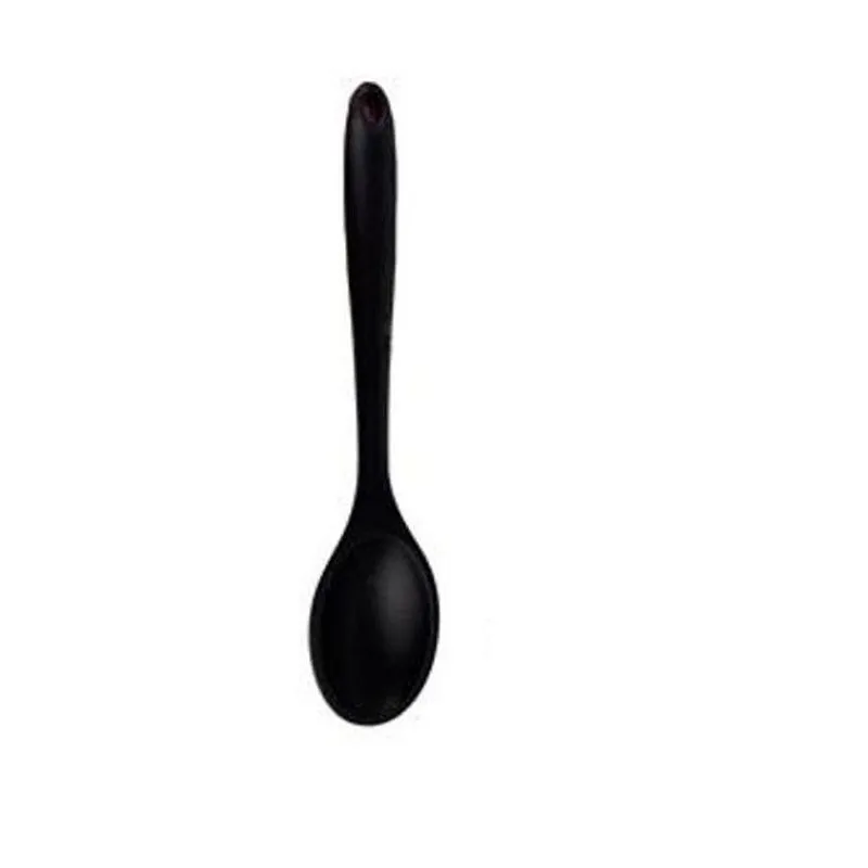 Colher De Silicone Reforçada Preta 28cm Mimo