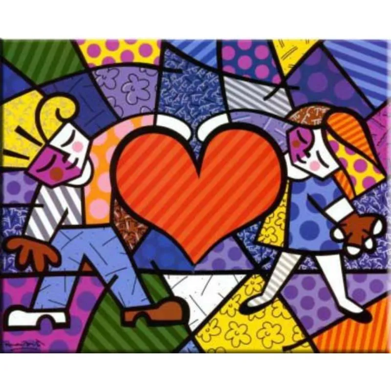 Quadro Romero Britto - Heart Kids