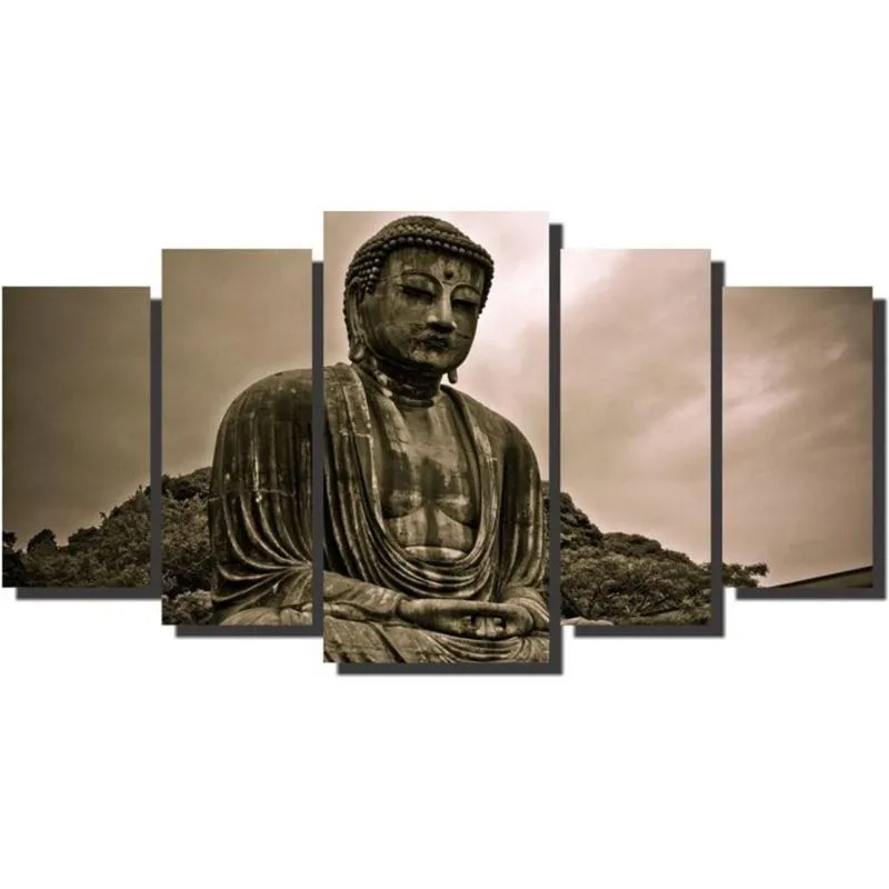Quadro Decorativo Buda 5 Peças