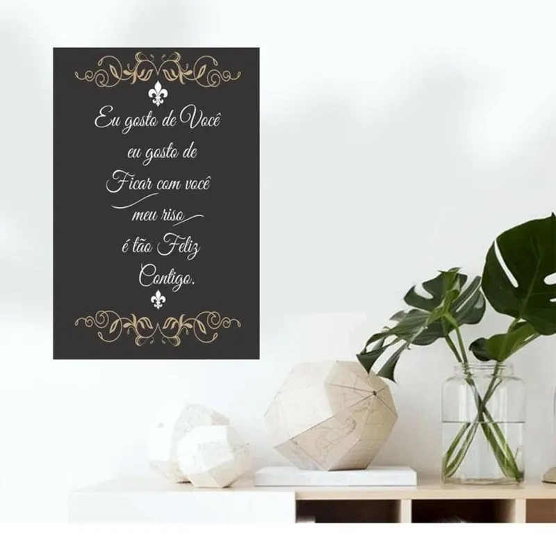 Quadro Decorativo Com Frases De Amor 1 Peça 20X30 M3