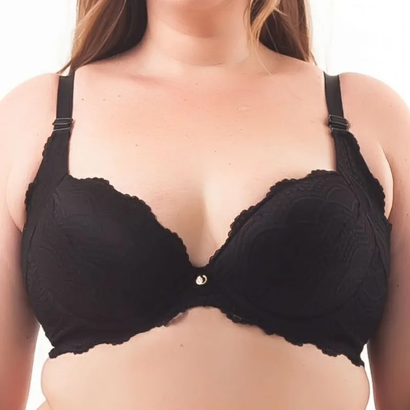 Sutiã Nayane Rodrigues SP 09 0001 Plus Size Redutor Renda Preto 54