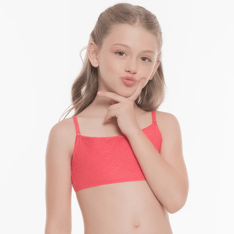 Sutiã Infantil Econfort Top Faixa ST 05 0007 Cristal Sutiã Infantil Econfort Top Faixa ST 05 0007 Branco 12