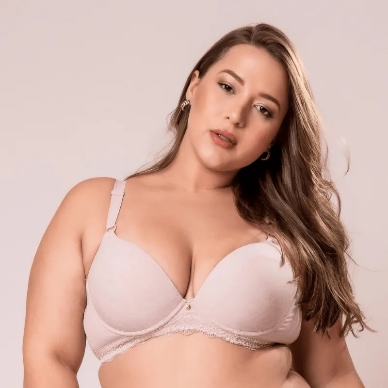 Sutiã Nayane Rodrigues SP 01 0002 Plus Size Meia Taça Renda CR-Cristal 50