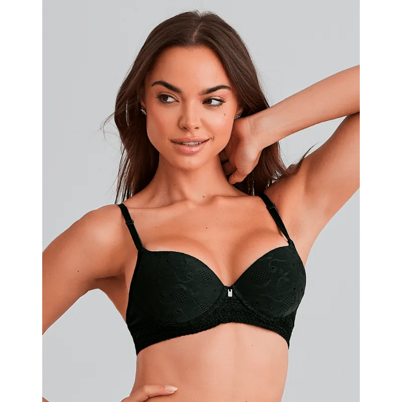 Sutiã Nayane Rodrigues Base Renda Bojo Meia Taça ST 01 0016 Cristal Sutiã Nayane Rodrigues Base Renda Bojo Meia Taça ST 01 0016 Preto 44