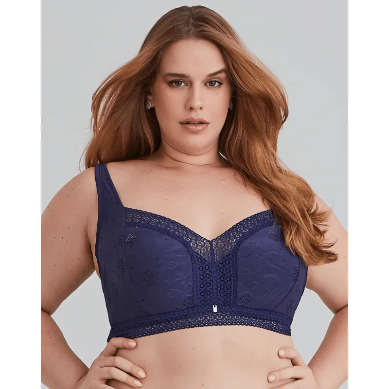 Sutiã Nayane Rodrigues Plus Size Top Bojo Aro Coração SP 07 0002 Azul Azul Marinho 50