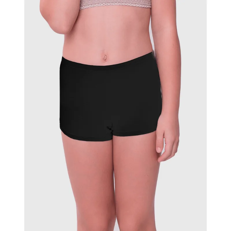 Calcinha Econfort Infantil Caleçon Lisa CA 04 0007 Preto 12