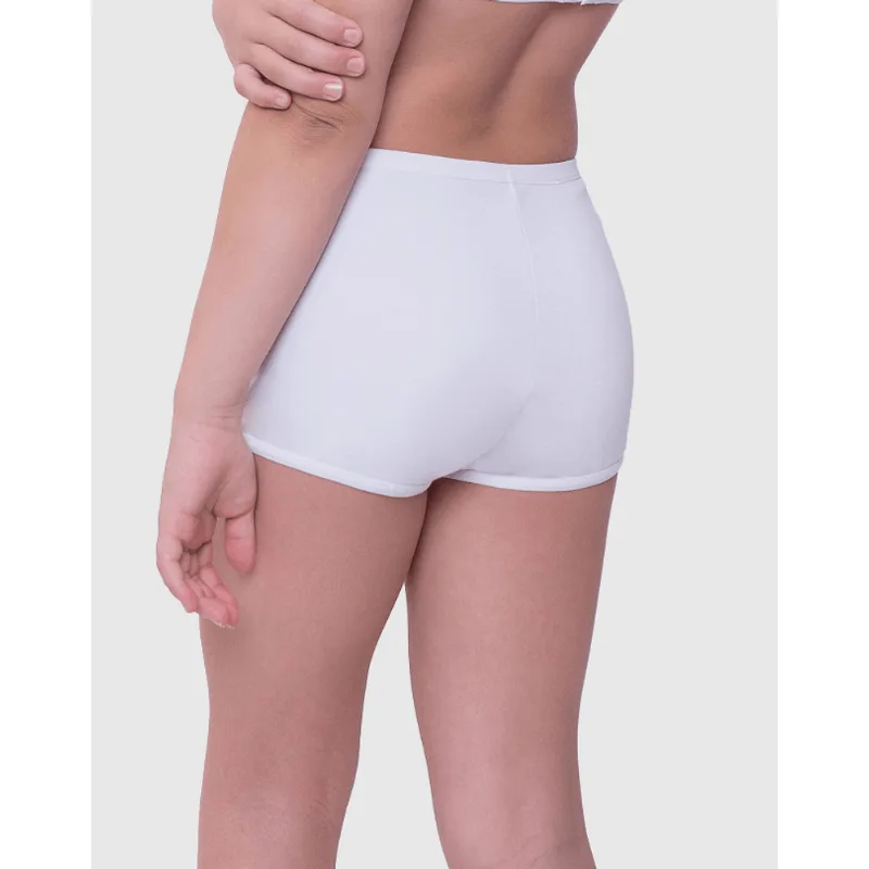 Calcinha Econfort Infantil Caleçon Lisa CA 04 0007 Branco 12
