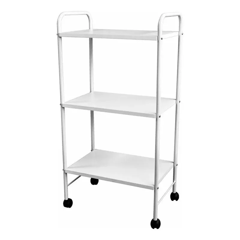 Mesa Carrinho Auxiliar 3 Prateleiras Branco