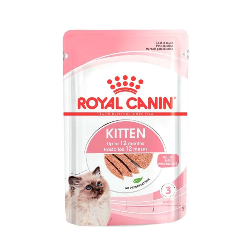 Ração Úmida Royal Canin Kitten Patê para Gatos de Até 12 Meses 85g