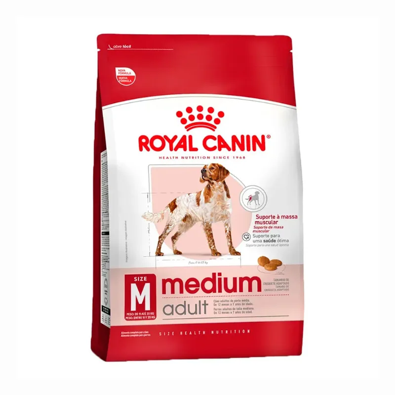 Ração Royal Canin Medium Adult Cães Adultos Porte Médio 12kg