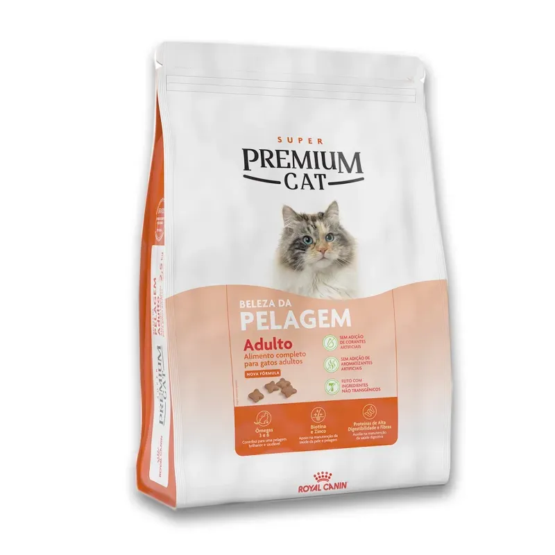 Ração Royal Canin Super Premium Cat Beleza da Pelagem para Gatos Adultos 2,5 kg