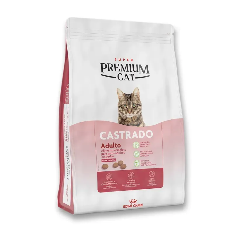 Ração Royal Canin Super Premium Cat para Gatos Adultos Castrados 2,5 kg