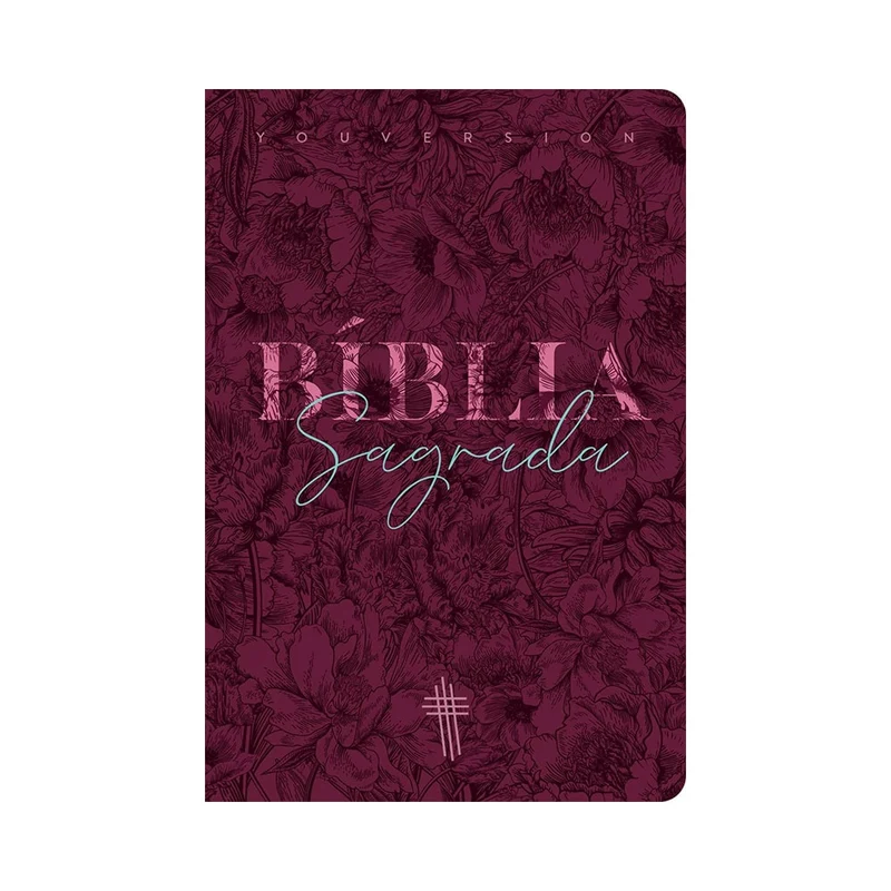 Bíblia Floral Mix Vinho YouVersion | NTLH | Letra Normal | Capa Soft-Touch
