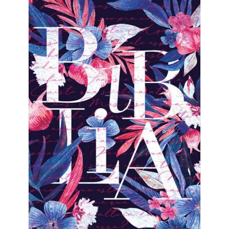 BÍBLIA NVT 960 AROMA AZUL E PINK - LETRA NORMAL