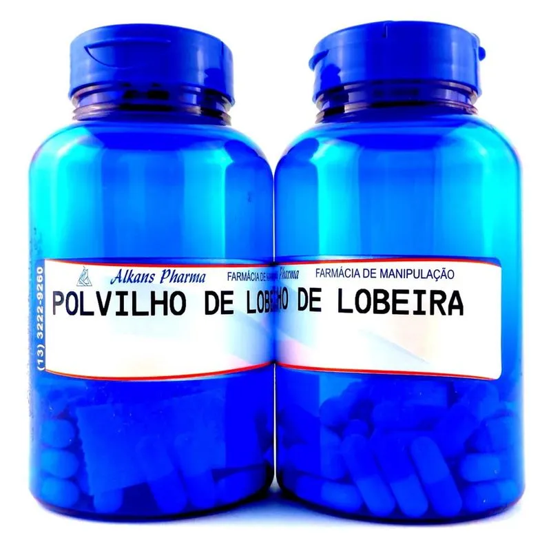 Combo 2 potes de Polvilho De Lobeira 120 Cápsulas Alk