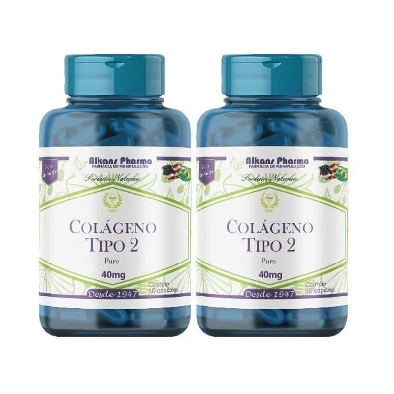 Colágeno Tipo 2 40 Mg 60 Cápsulas 2 Unidades