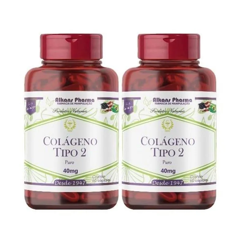 Colágeno Tipo 2 40 Mg 60 Capsulas - 2 Unidades