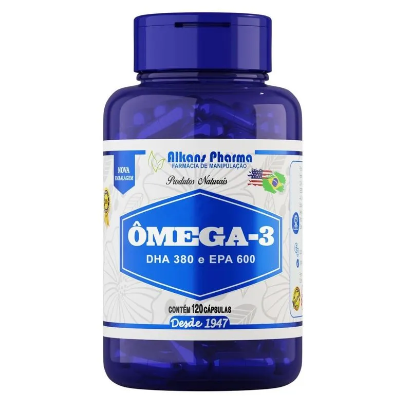 Ômega-3 Dha 380 Mg E Epa 600 Mg 120 Cápsulas